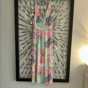 Lilly Pulitzer large maxi dress. Beautiful color, shape, and pull over.